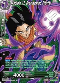 Android 17, Brainwashed Fighter (Silver Foil) - Power Absorbed - Dragon Ball Super: Masters card