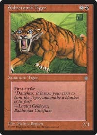 Sabretooth Tiger - Ice Age - Magic: The Gathering card
