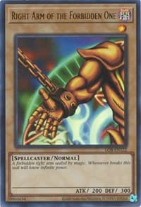 Right Arm of the Forbidden One - Legend of Blue Eyes White Dragon (25th Anniversary Edition) - YuGiOh card