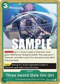Three Sword Style Oni Giri - Paramount War - One Piece Card Game card