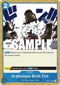 Arabesque Brick Fist - Paramount War - One Piece Card Game card