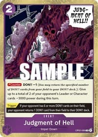 Judgment of Hell - Paramount War - One Piece Card Game card