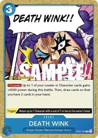 DEATH WINK - Paramount War Pre-Release Cards - One Piece Card Game card