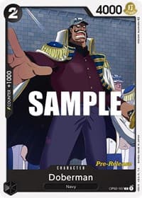 Doberman - Paramount War Pre-Release Cards - One Piece Card Game card