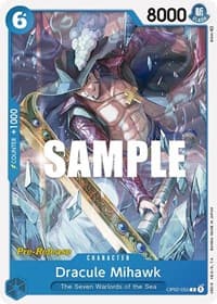 Dracule Mihawk - Paramount War Pre-Release Cards - One Piece Card Game card