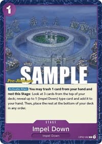 Impel Down - Paramount War Pre-Release Cards - One Piece Card Game card