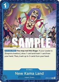 New Kama Land - Paramount War Pre-Release Cards - One Piece Card Game card