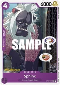 Sphinx - Paramount War Pre-Release Cards - One Piece Card Game card
