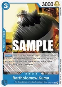 Bartholomew Kuma - Paramount War Pre-Release Cards - One Piece Card Game card