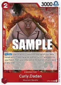 Curly.Dadan - Paramount War Pre-Release Cards - One Piece Card Game card