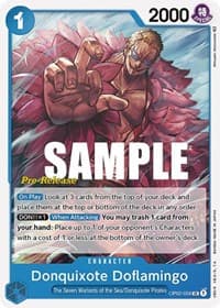 Donquixote Doflamingo - Paramount War Pre-Release Cards - One Piece Card Game card