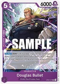Douglas Bullet - Paramount War Pre-Release Cards - One Piece Card Game card