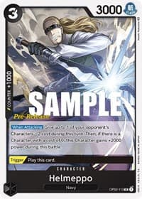 Helmeppo - Paramount War Pre-Release Cards - One Piece Card Game card