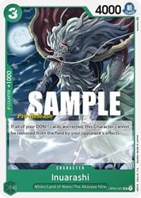 Inuarashi - Paramount War Pre-Release Cards - One Piece Card Game card