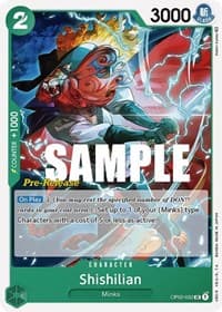 Shishilian - Paramount War Pre-Release Cards - One Piece Card Game card