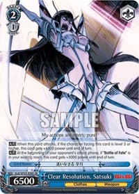 Clear Resolution, Satsuki (SR) - KILL la KILL Power Up Set - Weiss Schwarz card