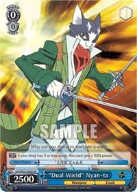 "Dual Wield" Nyan-ta (SR) - LOG HORIZON Power Up Set - Weiss Schwarz card