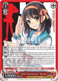 "10th Anniversary" Haruhi (SR) - The Melancholy Of Haruhi Suzumiya Power Up Set - Weiss Schwarz card