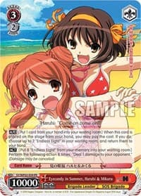 Eyecandy in Summer, Haruhi & Mikuru - The Melancholy Of Haruhi Suzumiya Power Up Set - Weiss Schwarz card