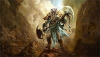 Aleksi Briclot Planeswalker Playmat for Magic: The Gathering (Kickstarter Exclusive) - Ajani Goldmane - Ultra Pro Playmats - Playmats card