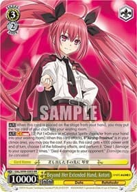 Beyond Her Extended Hand, Kotori - Date A Live Vol.2 - Weiss Schwarz card