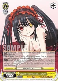 Seductive Invitation, Kurumi (SR) - Date A Live Vol.2 - Weiss Schwarz card