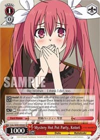 Mystery Hot Pot Party, Kotori (SR) - Date A Live Vol.2 - Weiss Schwarz card