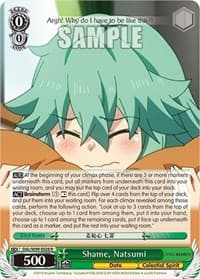 Shame, Natsumi - Date A Live Vol.2 - Weiss Schwarz card
