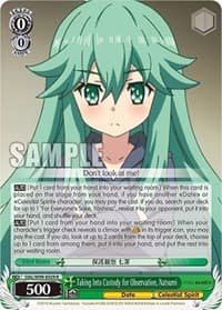 Taking Into Custody for Observation, Natsumi - Date A Live Vol.2 - Weiss Schwarz card