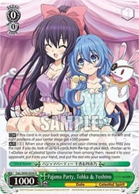 Pajama Party, Tohka & Yoshino - Date A Live Vol.2 - Weiss Schwarz card