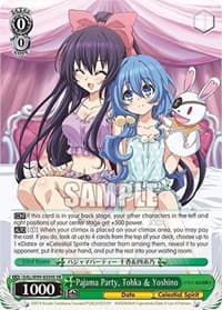 Pajama Party, Tohka & Yoshino (SR) - Date A Live Vol.2 - Weiss Schwarz card