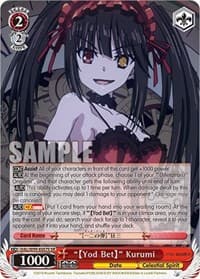 "[Yod Bet]" Kurumi (SR) - Date A Live Vol.2 - Weiss Schwarz card
