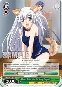 Clothes That'd Make One Happy, Origami - Date A Live Vol.2 - Weiss Schwarz card