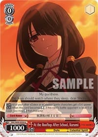 At the Rooftop After School, Kurumi - Date A Live Vol.2 - Weiss Schwarz card
