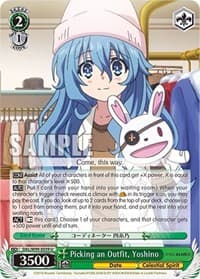 Picking an Outfit, Yoshino - Date A Live Vol.2 - Weiss Schwarz card