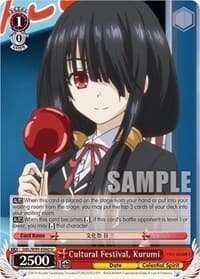 Cultural Festival, Kurumi - Date A Live Vol.2 - Weiss Schwarz card