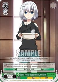 Spirit Power Supplement, Origami - Date A Live Vol.2 - Weiss Schwarz card