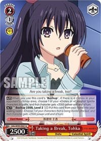 Taking a Break, Tohka - Date A Live Vol.2 - Weiss Schwarz card