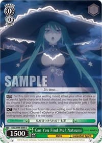 Can You Find Me? Natsumi - Date A Live Vol.2 - Weiss Schwarz card