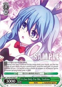 A Zoo Only For Me, Yoshino - Date A Live Vol.2 - Weiss Schwarz card