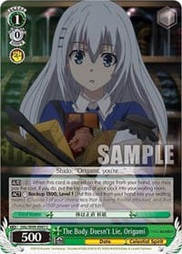 The Body Doesn't Lie, Origami - Date A Live Vol.2 - Weiss Schwarz card