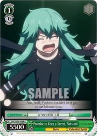 Promise to Keep a Secret, Natsumi - Date A Live Vol.2 - Weiss Schwarz card