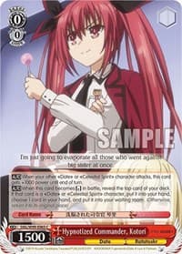 Hypnotized Commander, Kotori - Date A Live Vol.2 - Weiss Schwarz card
