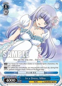 In a Dress, Miku (SR) - Date A Live Vol.2 - Weiss Schwarz card