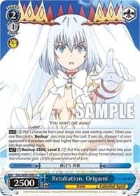 Retaliation, Origami - Date A Live Vol.2 - Weiss Schwarz card