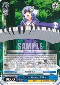 Battle Stance, Miku - Date A Live Vol.2 - Weiss Schwarz card