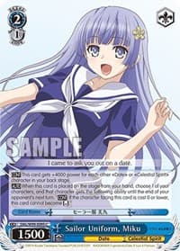 Sailor Uniform, Miku - Date A Live Vol.2 - Weiss Schwarz card