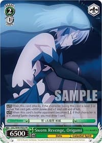 Sworn Revenge, Origami - Date A Live Vol.2 - Weiss Schwarz card