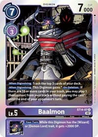 Baalmon - Starter Deck 14: Beelzemon Advanced Deck Set - Digimon Card Game card