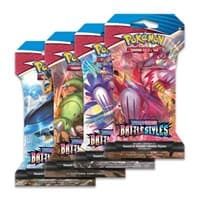Battle Styles Sleeved Booster Pack Art Bundle [Set of 4] - SWSH05: Battle Styles - Pokemon card